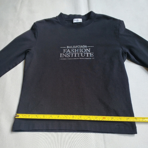NWT$895 BALENCIAGA Fashion Institute Fitted Long Sleeve T-Shirt Top Sz XL - Picture 13 of 16